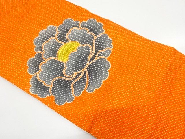 JAPANESE NAGOYA OBI / SHIBORI / PEONY